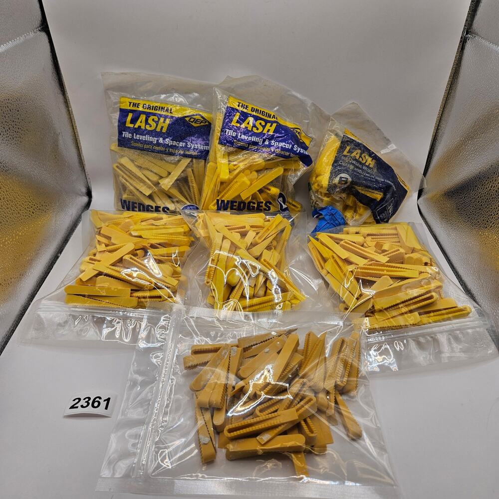 QEP LASH TILE LEVELING SYSTEM PART B WEDGES ~580-600 PACK NEW AND LEFTOVER LOT